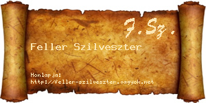 Feller Szilveszter névjegykártya