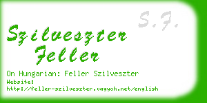 szilveszter feller business card